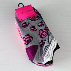 Betsey Johnson 10 Pr. Multi Print Socks NWT